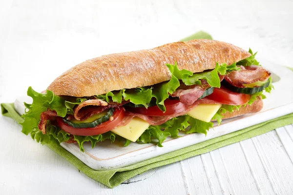 Fresh submarine sandwich — Stock Photo, Image