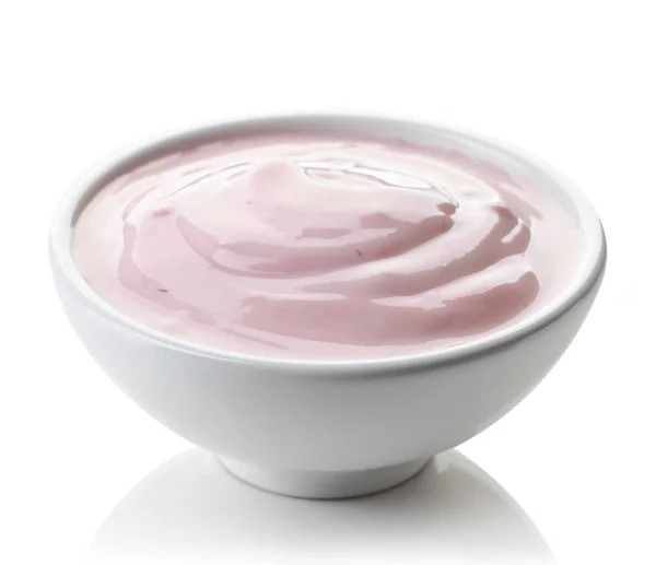 与一碗草莓酸奶 — 图库照片