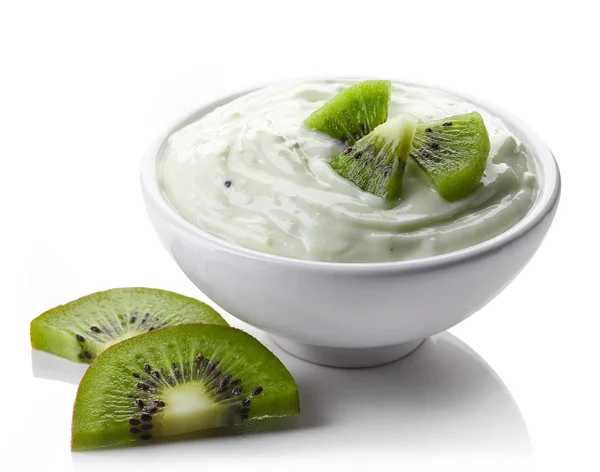 Kom yoghurt kiwi — Stockfoto