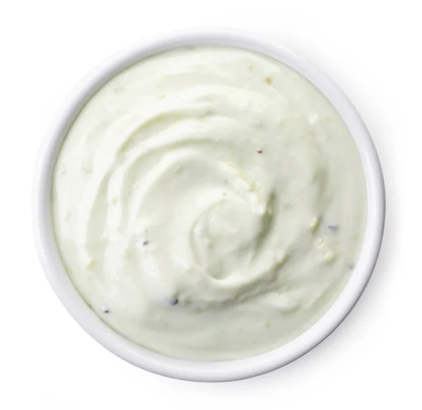 Bowl of kiwi yogurt — Stock Photo, Image