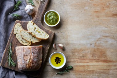 taze ciabatta ekmeği