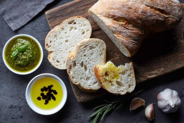 taze ciabatta ekmeği