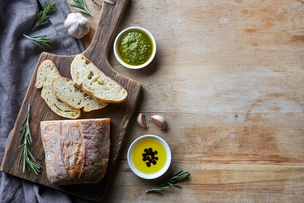 Pão de ciabatta fresco — Fotografia de Stock