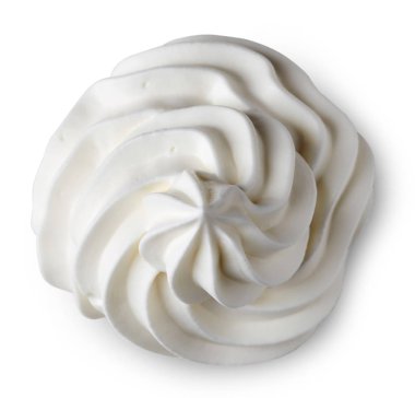 Whipped cream isolated