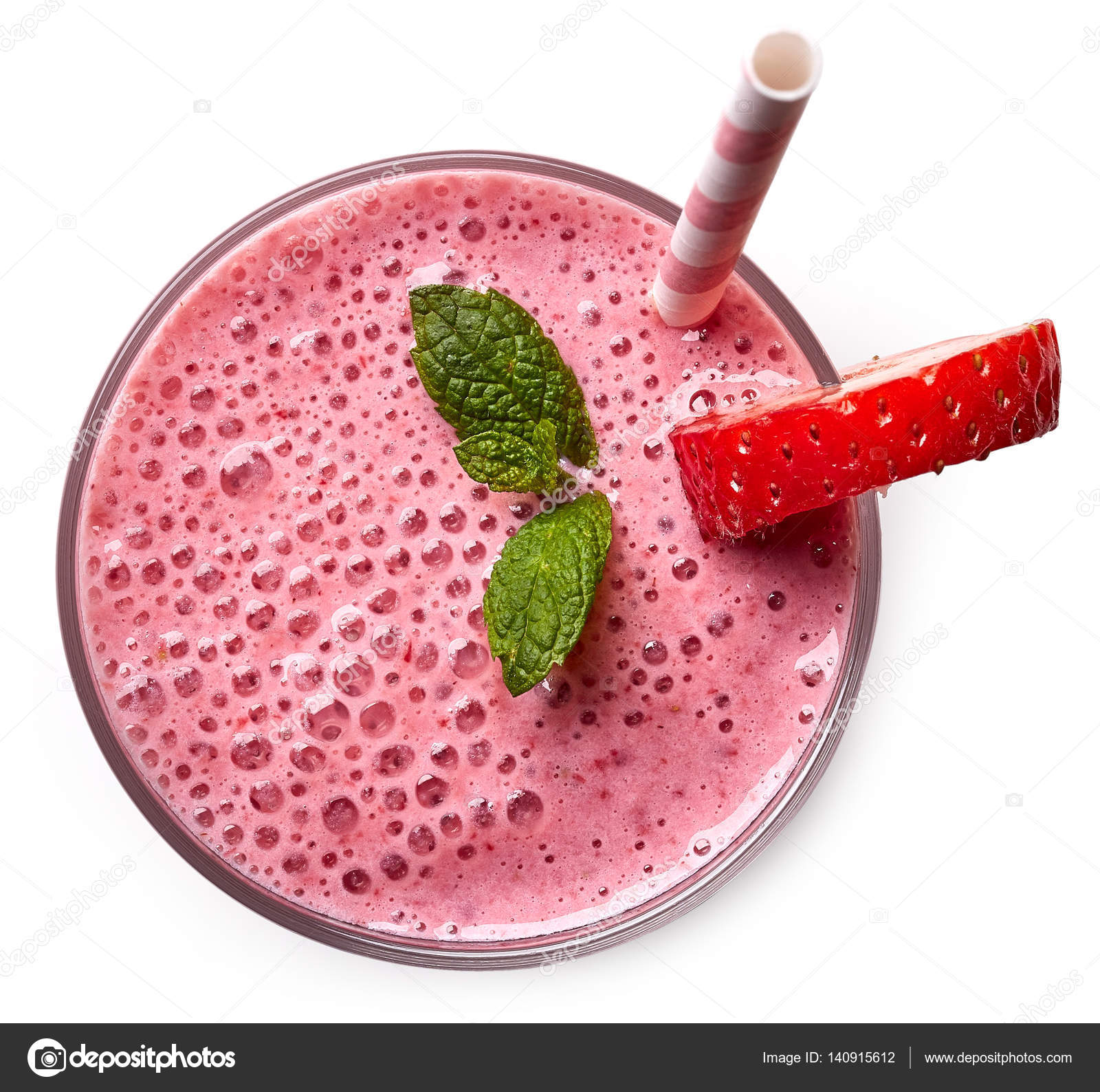 Download Glass Of Strawberry Milkshake Stock Photo C Baibaz 140915612 PSD Mockup Templates