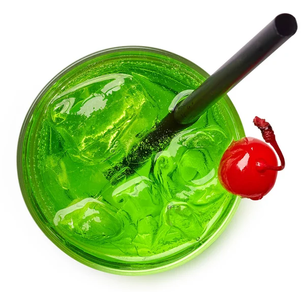 Glas van groen cocktail — Stockfoto