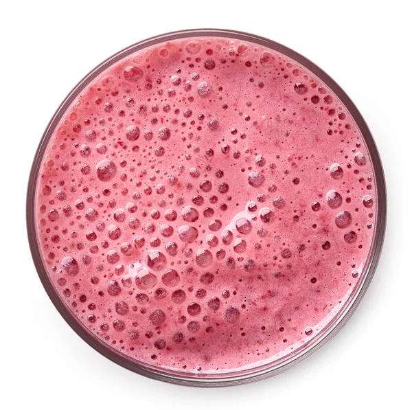 Стакан клубничного молочного коктейля — стоковое фото