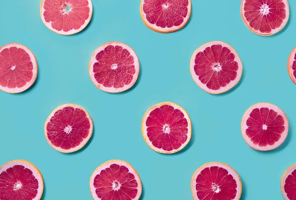 Барвистий візерунок з шматочків грейпфрута — стокове фото