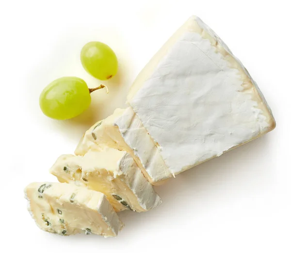 Een stuk brie cheese — Stockfoto