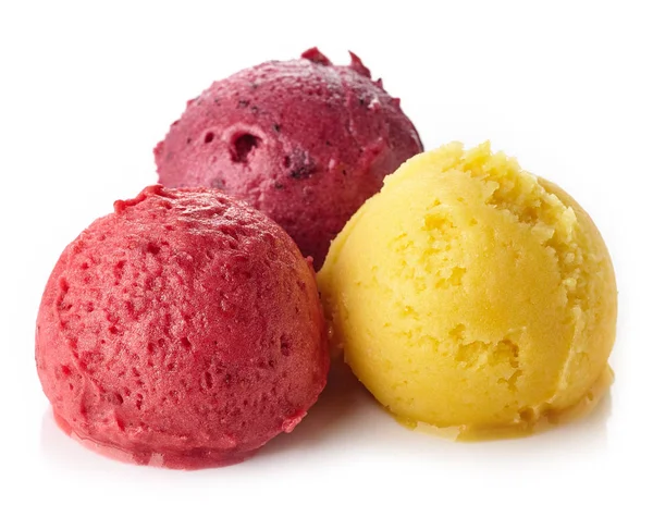 Málna, áfonya és mangó sorbet — Stock Fotó