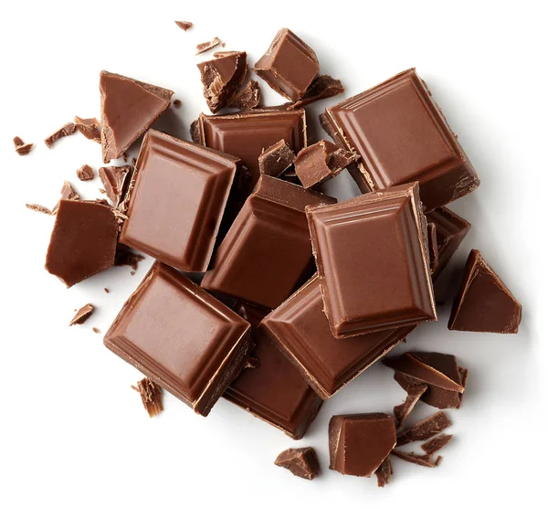 Melk chocolade stukken — Stockfoto