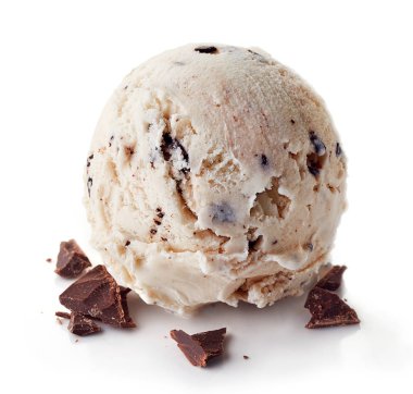 İtalyan Stracciatella dondurma topu 