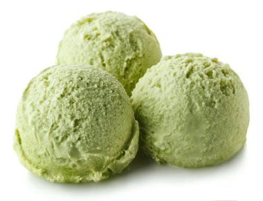 Üç elma yeşil nane dondurma topları