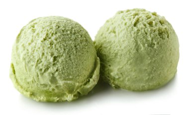 İki yeşil elma nane dondurma topları