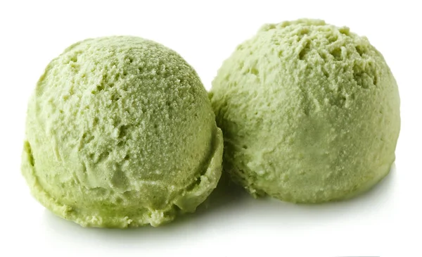 İki yeşil elma nane dondurma topları