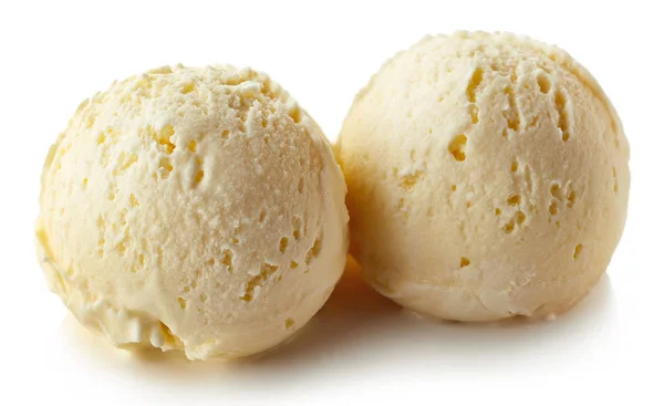 Dos bolas de helado de vainilla — Foto de Stock