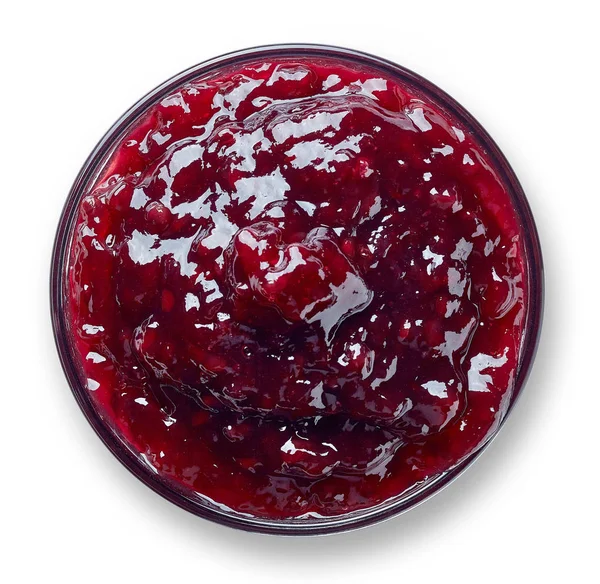 Bowl of blackberry jam — Stock Photo, Image