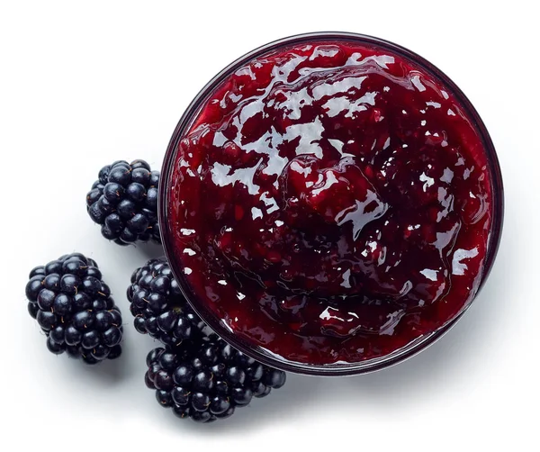 Miski blackberry dżemu — Zdjęcie stockowe