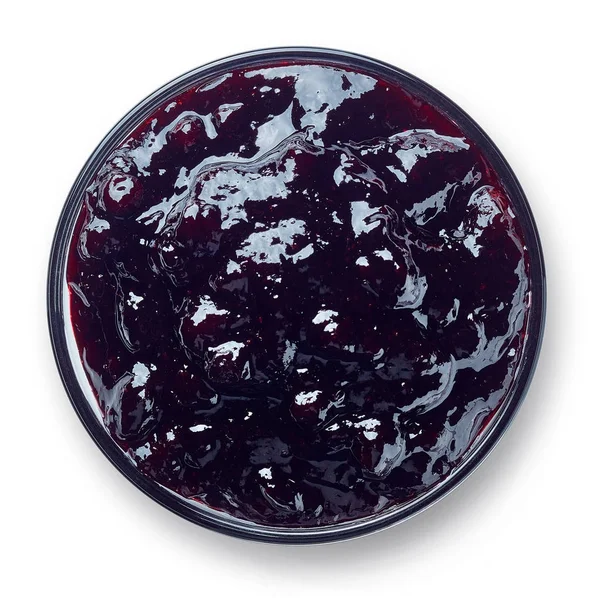 Bowl of blueberry jam — Stock Photo, Image
