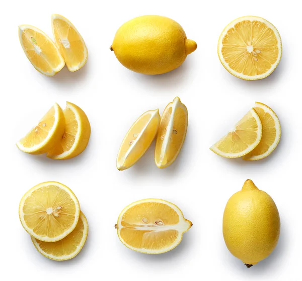 흰 배경에서 분리 된 신선 한 레몬 — 스톡 사진