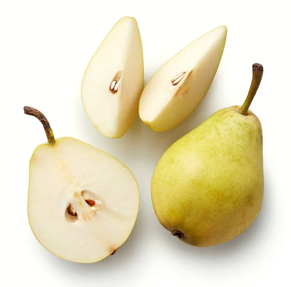 Färska päron isolerad på vit bakgrund — Stockfoto