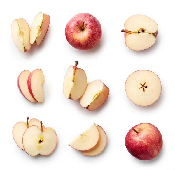 흰 배경에 분리 된 싱싱 한 사과 — 스톡 사진