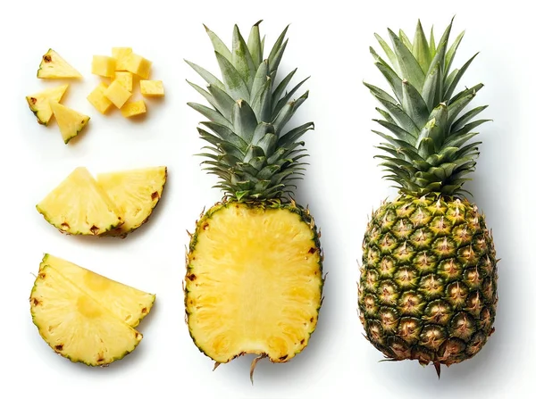 Frische Ananas isoliert auf weißem Hintergrund — Stockfoto