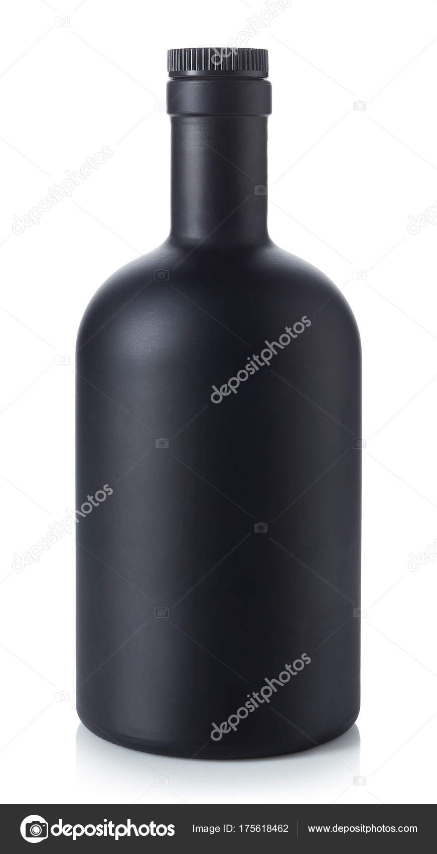 Download Black Whiskey Bottle On White Background Stock Photo C Baibaz 175618462 PSD Mockup Templates