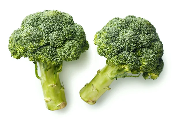 Čerstvá brokolice na bílém pozadí — Stock fotografie