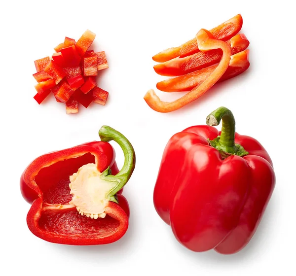 Sweet red pepper isolated on white — Stock Photo, Image