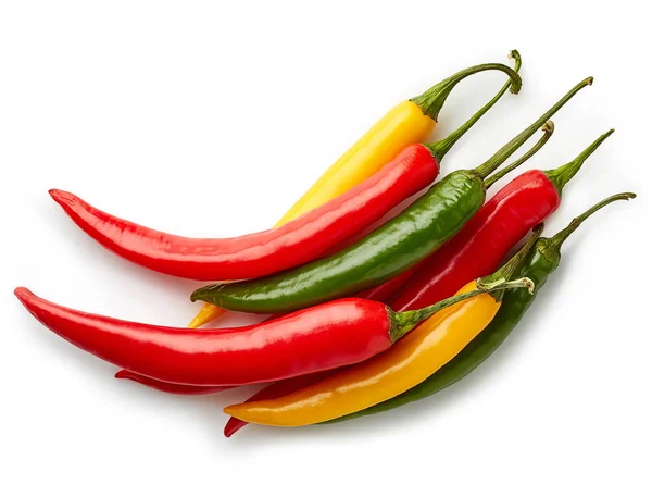 Heap of colorful chili peppers — Stock Photo, Image