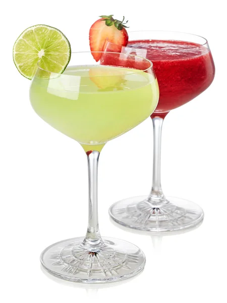 Klassiska lime och strawberry daiquiri cocktail — Stockfoto