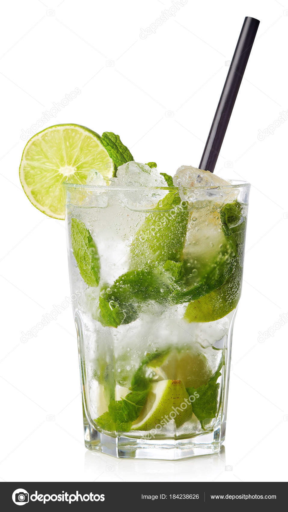 Glass of Mojito cocktail Stock Photo by ©baibaz 184238626