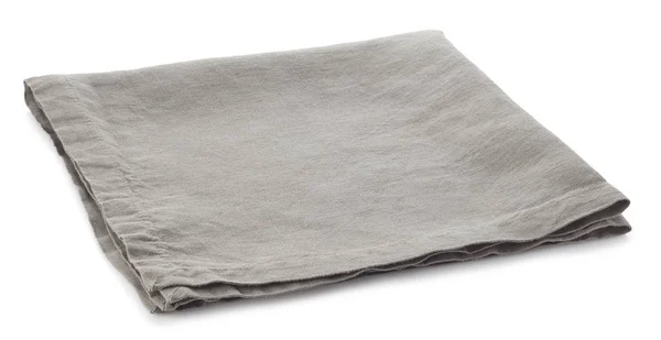 Přeložený přírodní šedý bavlněný ubrousek — Stock fotografie