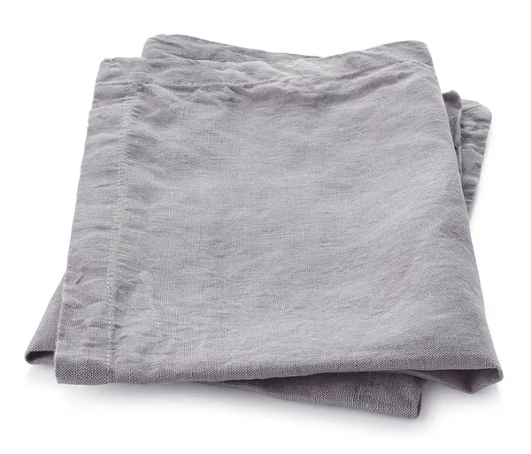 Folded light grey cotton napkin — Stock Photo, Image