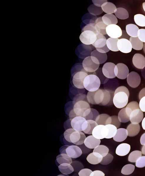 Weihnachtsbaumbeleuchtung bokeh — Stockfoto