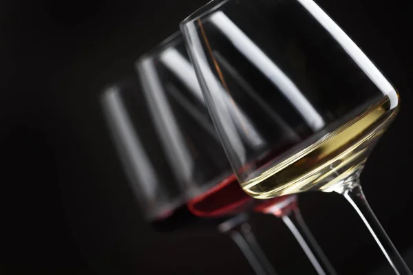 Drie glazen wijn — Stockfoto