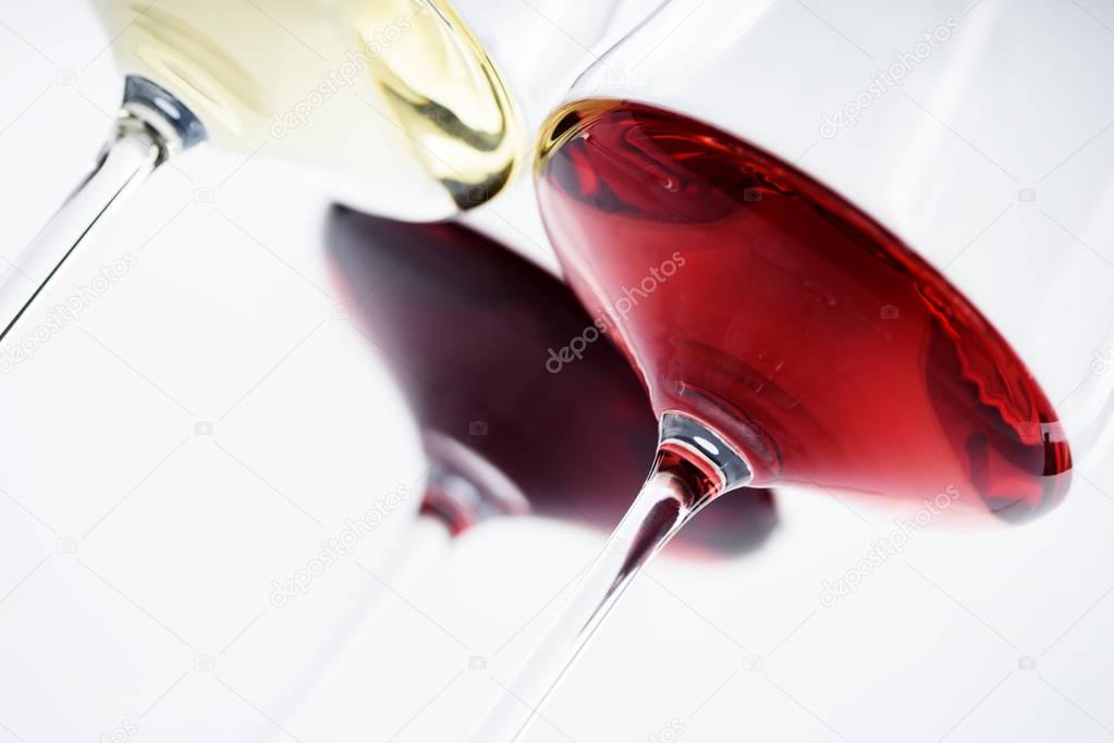 Wine glass on white background