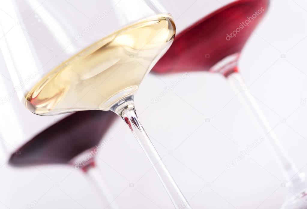 Wine glasses closeup