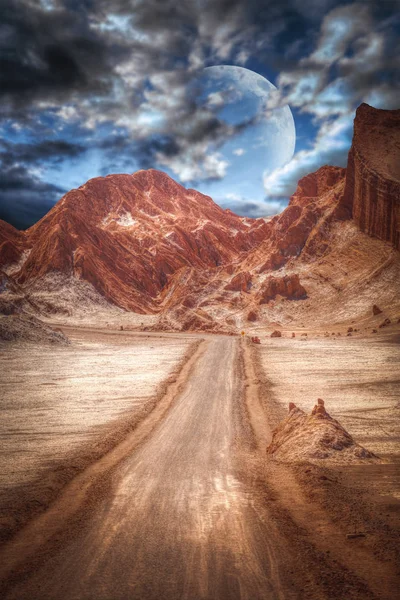 Vallei van de maan in de Atacama woestijn — Stockfoto