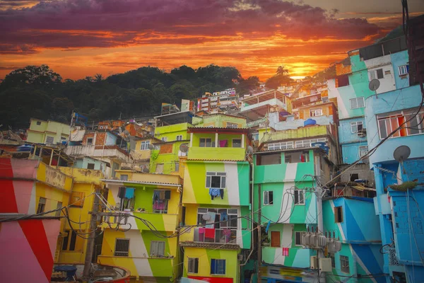 Rio de Janeiro centre-ville et favela — Photo