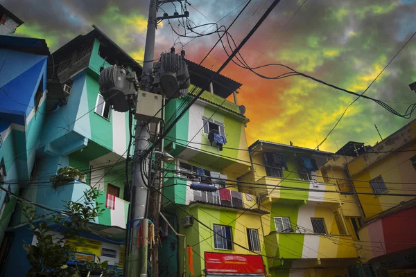 Rio de Janeiro centre-ville et favela — Photo