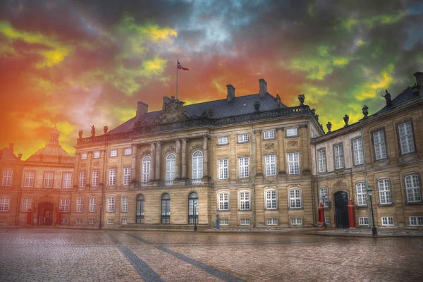 Palácio Real Amalienborg em Copenhague — Fotografia de Stock