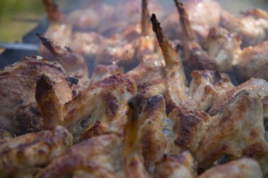 Kızarmış tavuk kanadı ızgara