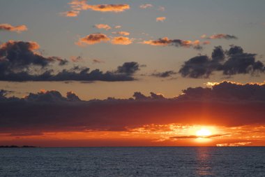 akşam Okyanusu günbatımı