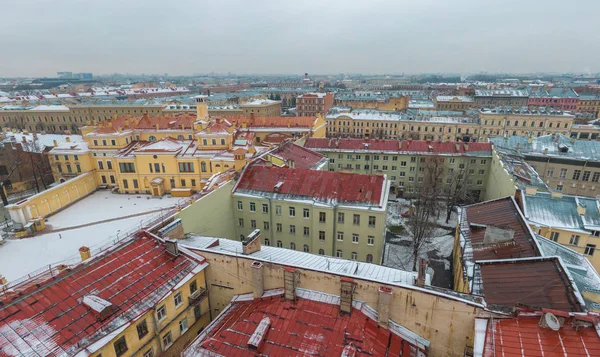 Petersburg zimą, widok z góry. — Zdjęcie stockowe