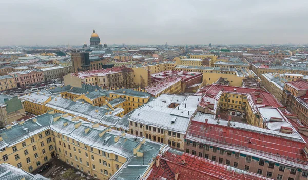 St. Petersburg in winter, view from above. — Stock Photo, Image