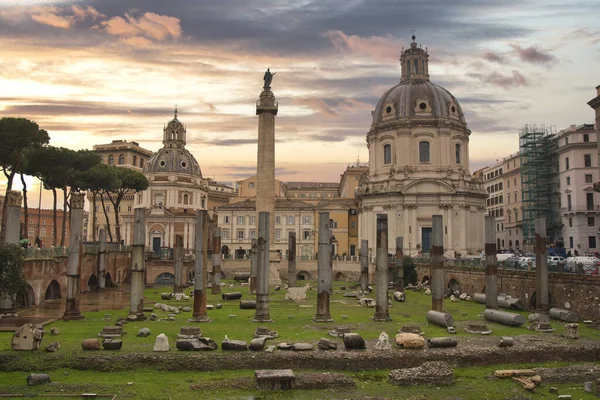 Roman Forum in the center of ancient Rome