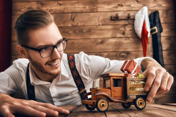 Hipster young Santa Claus — Stock Photo, Image