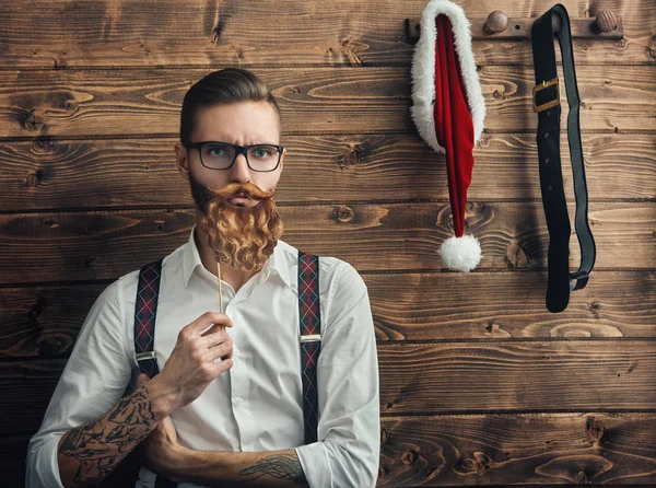 Hipster young Santa Claus — Stock Photo, Image